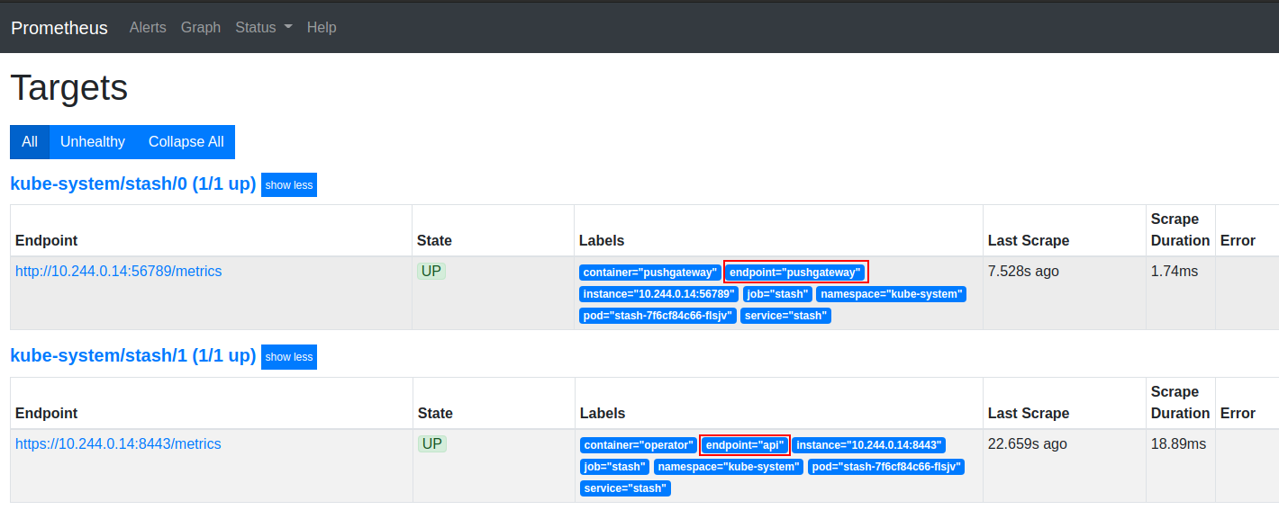 Stash Monitoring Flow