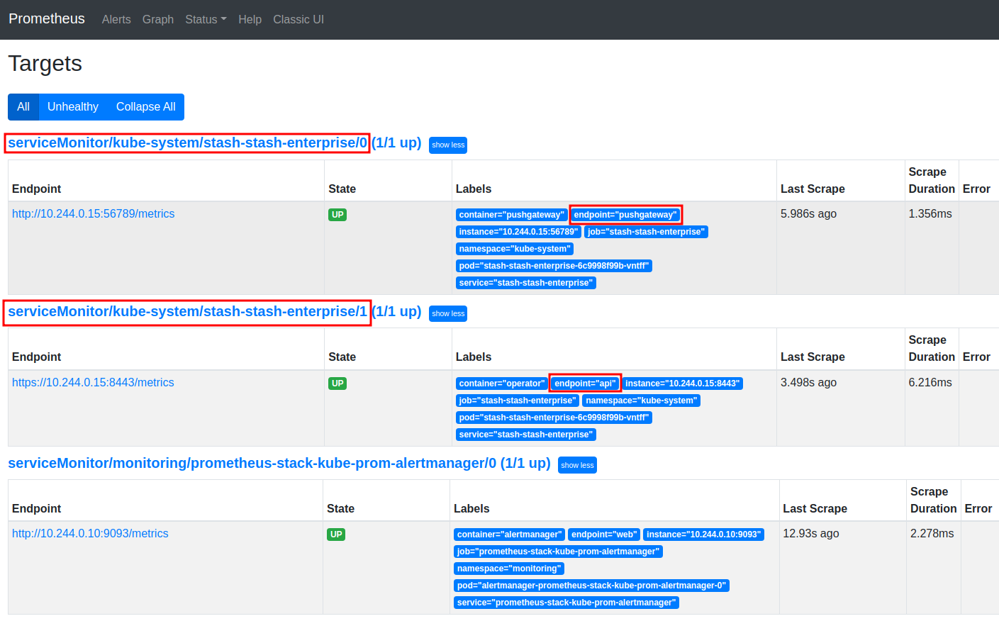 Stash Monitoring Flow