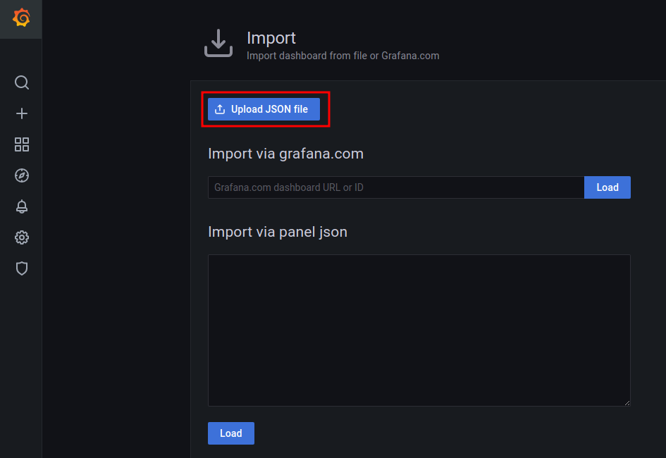 Import Stash Grafana Dashboard: Step 2